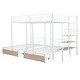 preview thumbnail 7 of 28, Modern Full over Twin-Twin Triple Bunk Bed with Storage Drawers and Staircase for Dorm, Bedroom, Convertible into 3 Beds