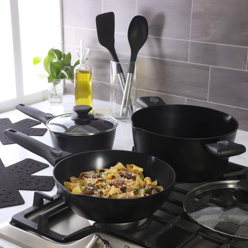 Oster SmartHandle Advance 13-Piece or 18-Piece Nonstick Cookware Set With Utensils & Pan Protectors