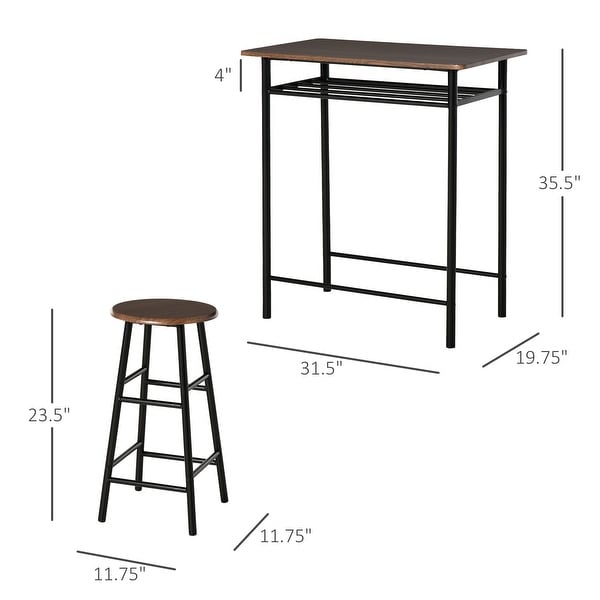 Bar table cheap footrest height
