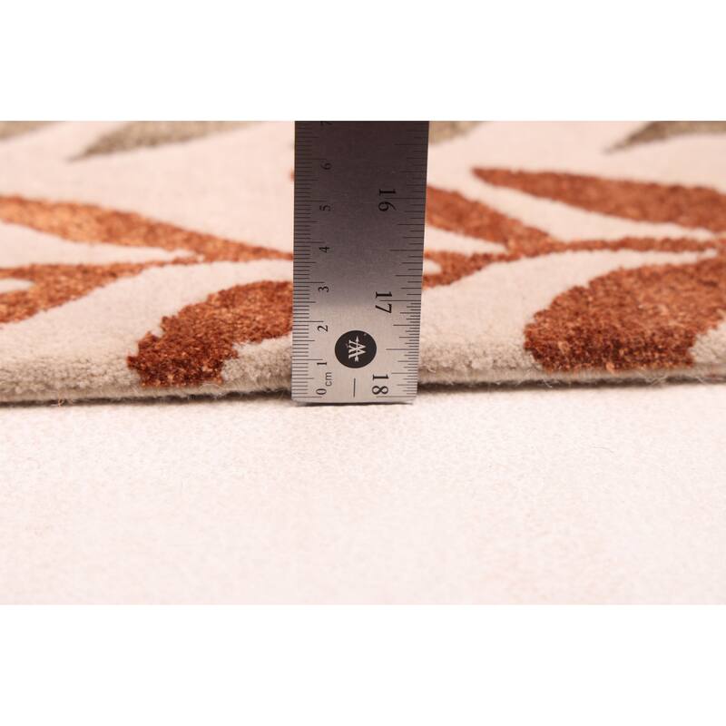 ECARPETGALLERY Hand-knotted Opulence Beige Silk, Wool Rug - 8'0 x 10'0