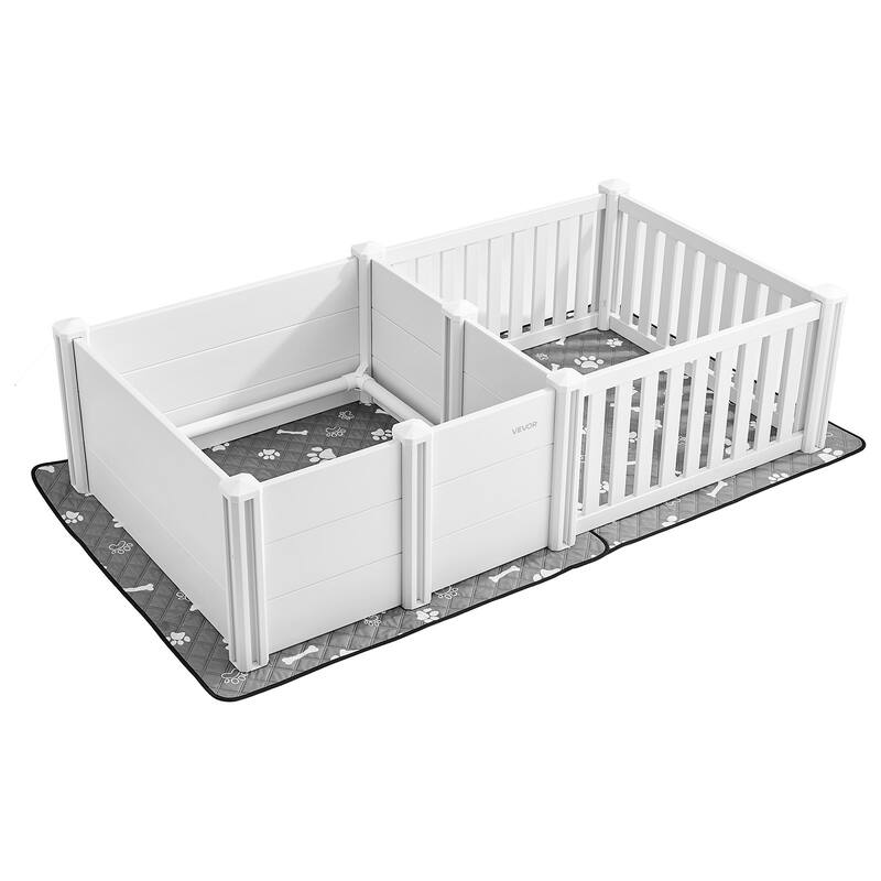 Adjustable Height Dog Whelping Box for Medium Dogs, Easy Clean