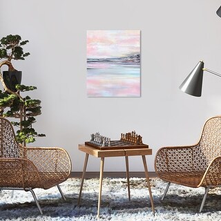 Wynwood Studio Nature and Landscape Pastel Morning Pink and Pastel Pink Nautical & Coastal Wall Art Canvas Print