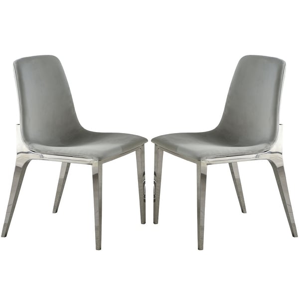 Grey tub chair with chrome 2025 legs