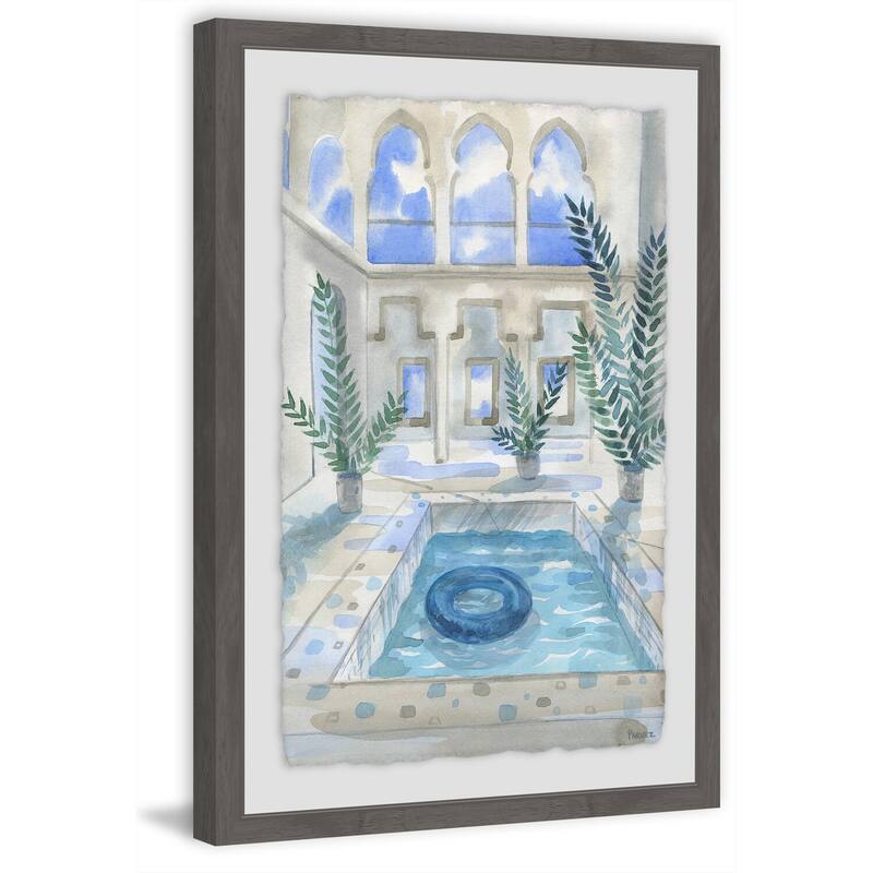 Coastal Charm Canvas Wall Art - 36" Framed Painting Print - Large Modern Home Decor