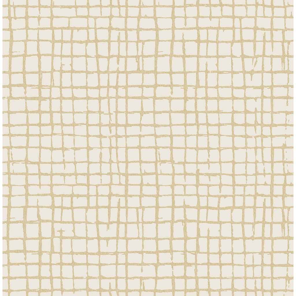 A-Street Prints Albin Pearl Gridline Wallpaper