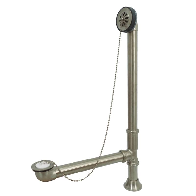 Kingston Brass Vintage Clawfoot Bathtub Waste and Overflow Drain - Brushed Nickel