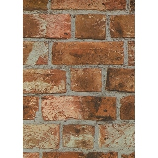 Fine Decor Dexter Orange Brick Wallpaper