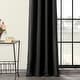preview thumbnail 41 of 70, Exclusive Fabrics Grommet Blackout Faux Silk Taffeta 108-inch Curtain (1 Panel)