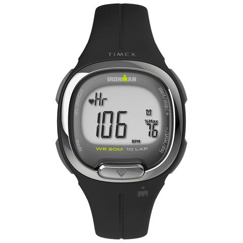 TIMEX IRONMAN Transit Watch with Activity Tracking & Heart Rate 33mm - Black with Resin Strap - One Size - One Size