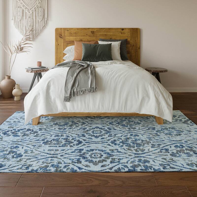 Premium Washable Super Soft Floral Damask Mayfield Rug