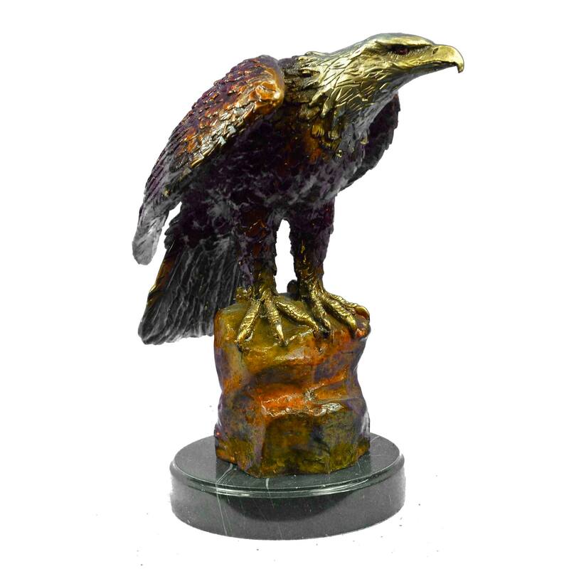 Bald Eagle Bronze Sculpture,Finest European Casting Statue Home Decor Sale