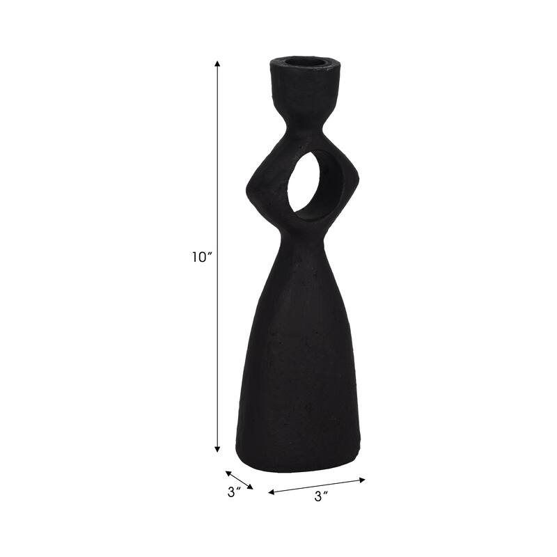 Sagebrook Home Open Cut-out Taper Holder, Black