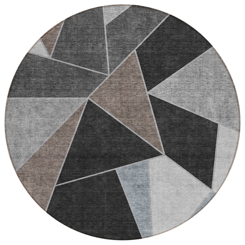 Machine Washable Indoor/ Outdoor Chantille Contemporary Mosaic Rug