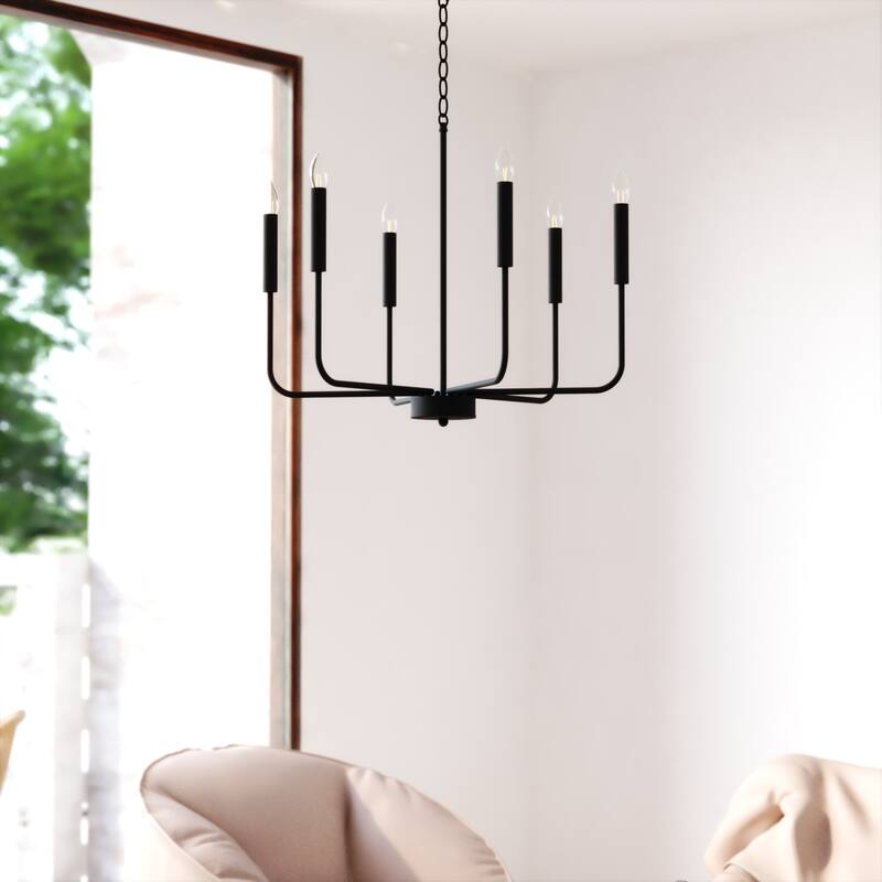 Vaxcel Lighting H0297 6 Light 26" Wide Taper Candle Style Chandelier