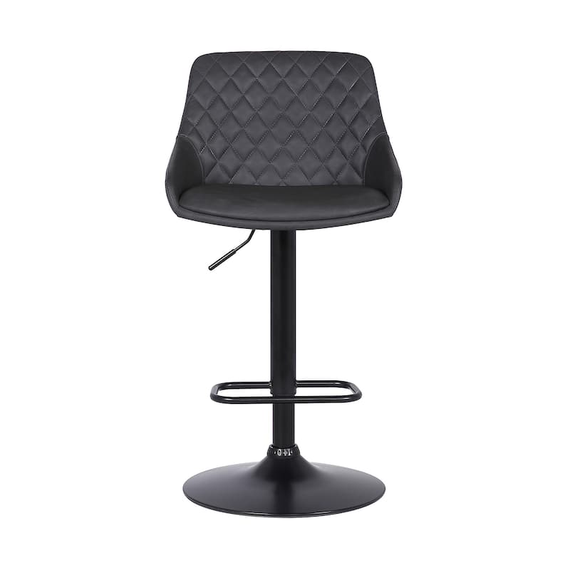 24" Modern Adjustable Height Bar Stool with Comfortable Foam Seat Swivel and Metal Frame - 43.5"H x 20.5"W x 20.5"D