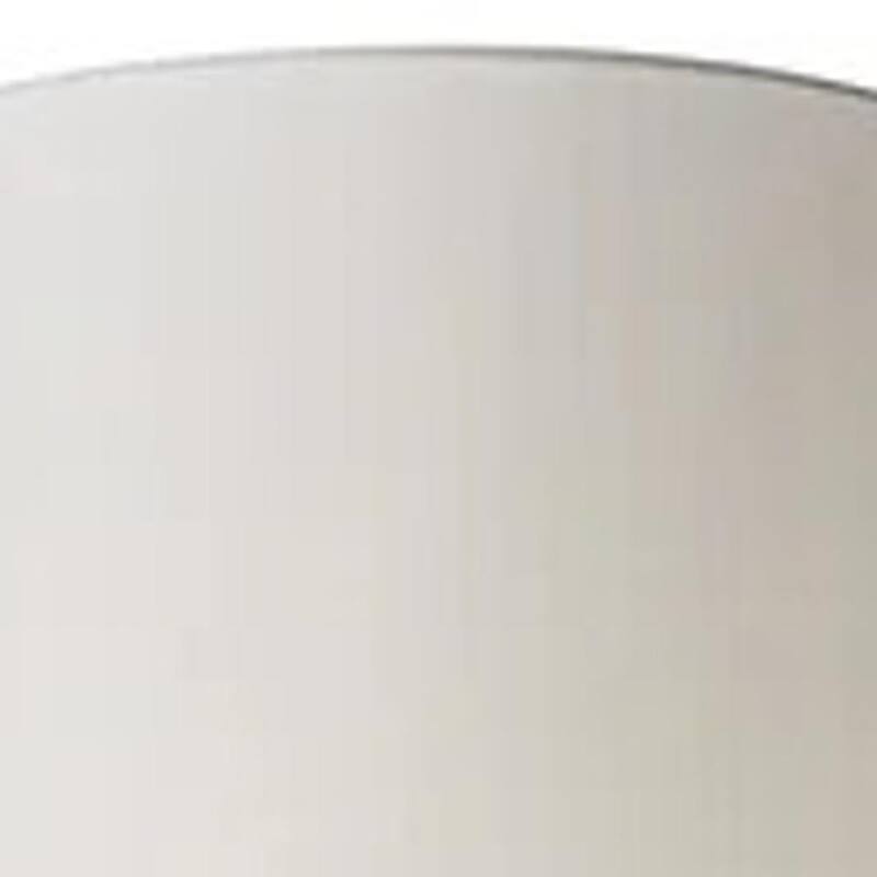 HomeRoots 74" Black Floor Lamp With White Fabric Shade