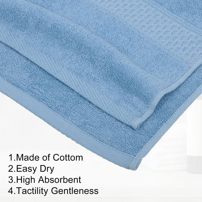 3 Pcs Cotton Bath Towel, Plain Soft Absorbent Cotton Bath Towel, Classic Design, 27.56"x55.12"
