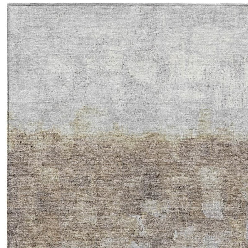 HomeRoots Abstract Transitional Rectangle Outdoor Rug