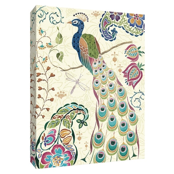 PTM Images 9-154902 PTM Canvas Collection 10" x 8" - "Peacock Fantasy III" Giclee Peacocks Art Print on Canvas