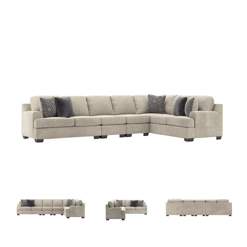 Signature Design by Ashley Bovarian Gray 4-Piece Sectional - 154"W x 99"D x 39"H