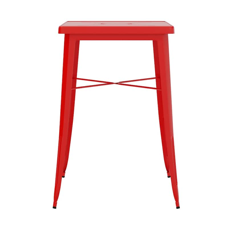 23.75'' Square Metal Indoor-Outdoor Bar Height Table