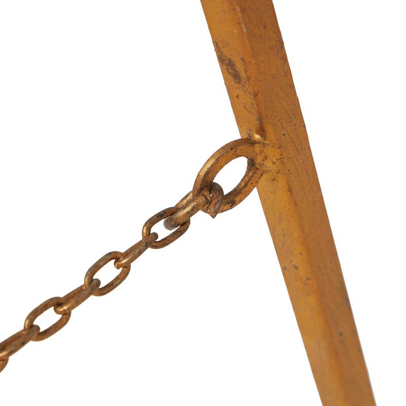 Silver or Gold Metal Traditional Easel with Chain Support - 22 x 21 x 46