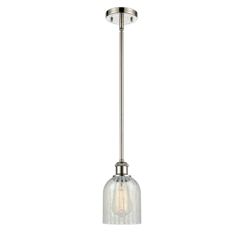 Innovations Lighting Caledonia 5" Wide Mini Pendant - Polished Nickel / Mouchette
