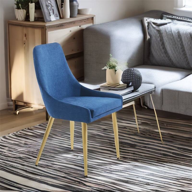 Upholstered Armless Fabric Dining Chairs (Set of 2)