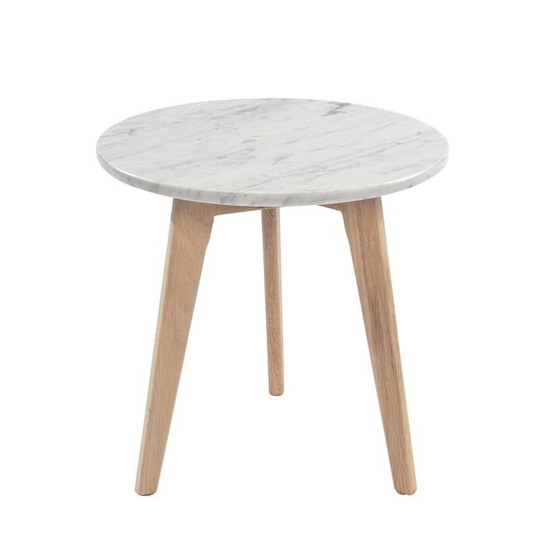 Carson Carrington Tang 15-inch Round Marble Table - 15.5"L x 15.5"W x 15.5"H