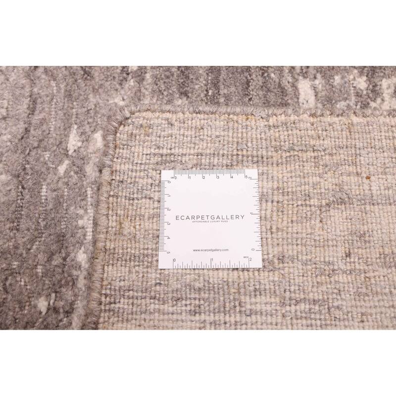 ECARPETGALLERY Hand Loomed Elysian Dark Grey Wool Rug - 10'0 x 9'11