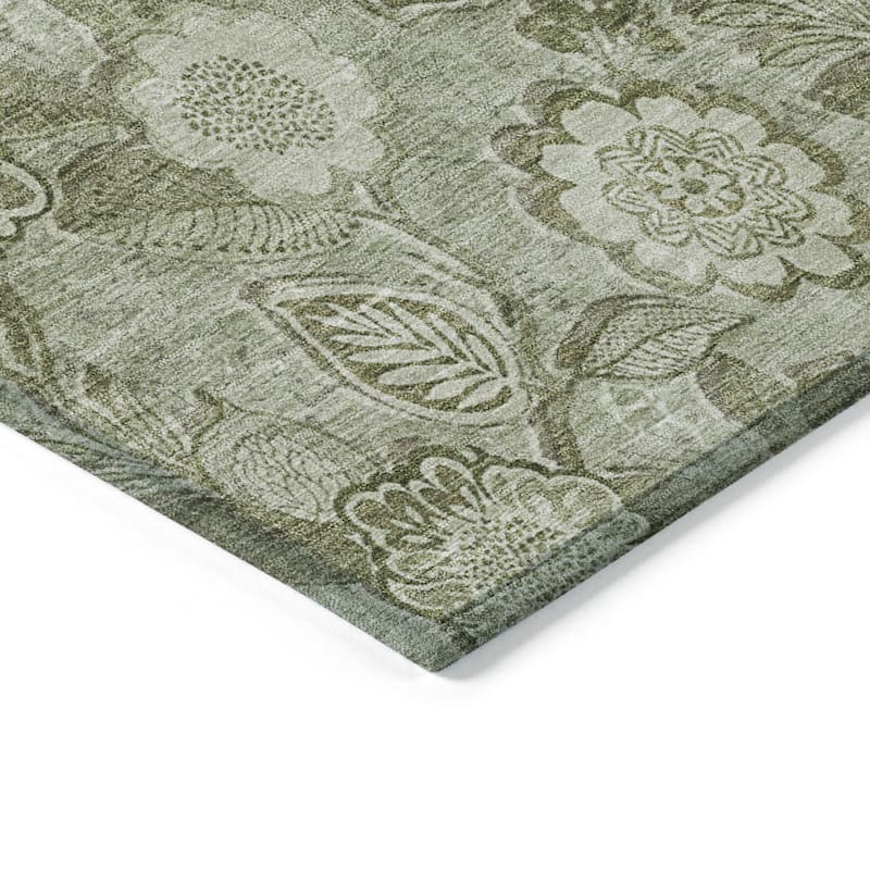 HomeRoots Floral Transitional Rectangle Outdoor Rug