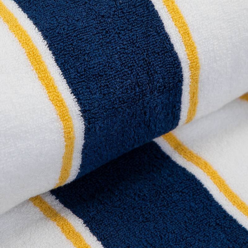 Aston & Arden Oversized Pinstriped Resort Beach Towel - 35x70