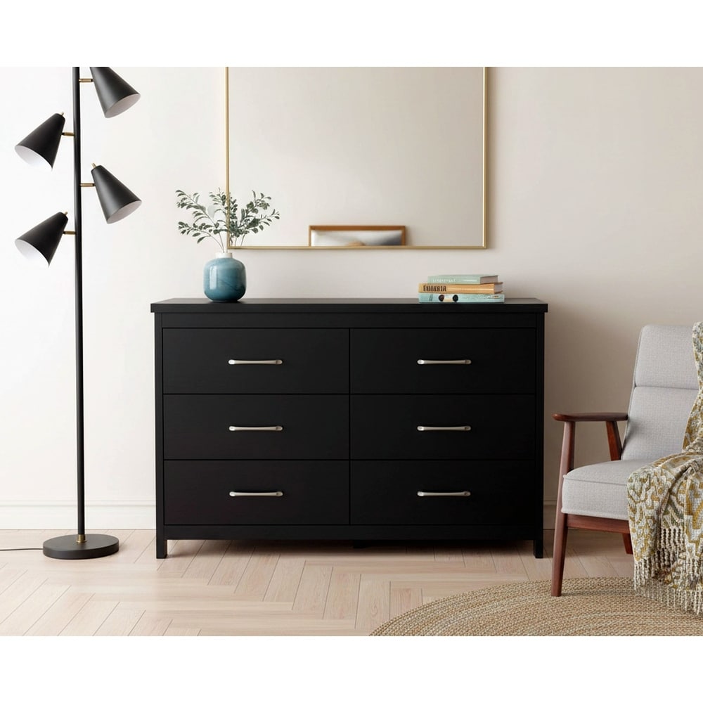 dior black lace dress Hommoo Modern Wide Black Dresser with 9 Drawers,Chest of Drawer Storag –  hommoo main image 0