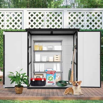 5x3FT Outdoor Storage Shed Waterproof Resin Cabinet with Lockable Doors