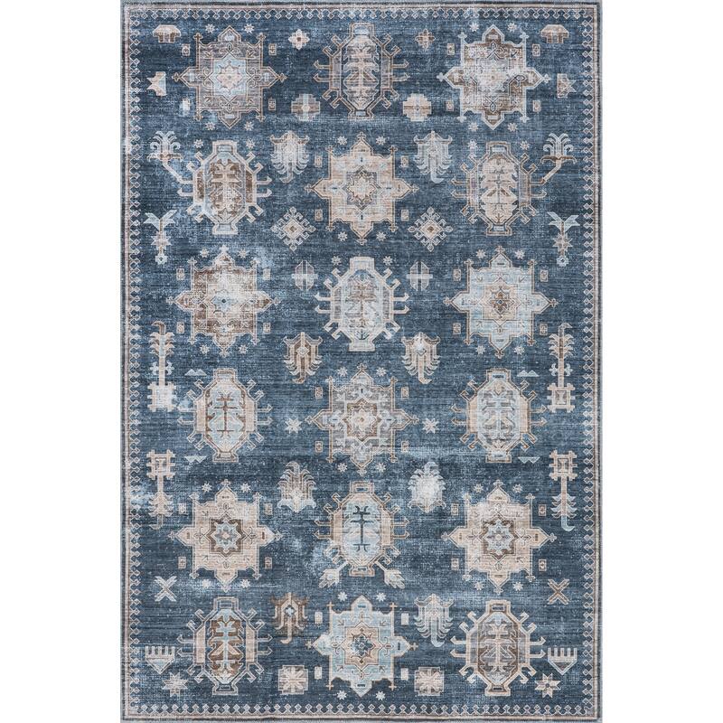 Nuloom Krystin SpinClean Distressed Machine Washable Area Rug