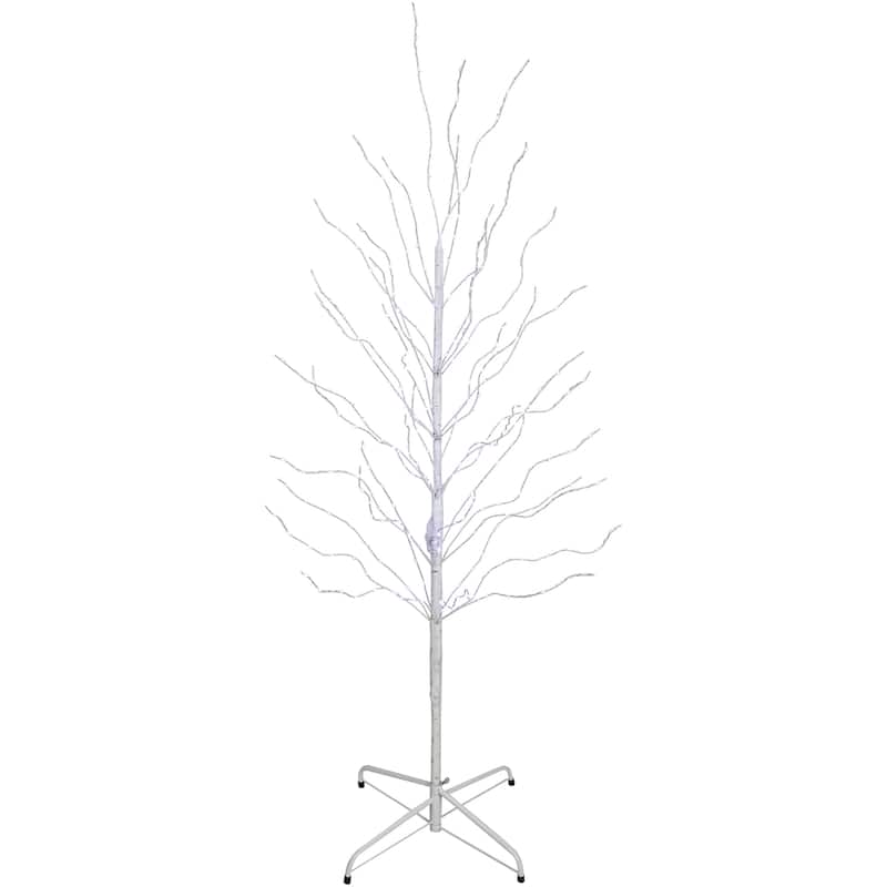5' LED Lighted White Birch Christmas Twig Tree - Cool White Lights