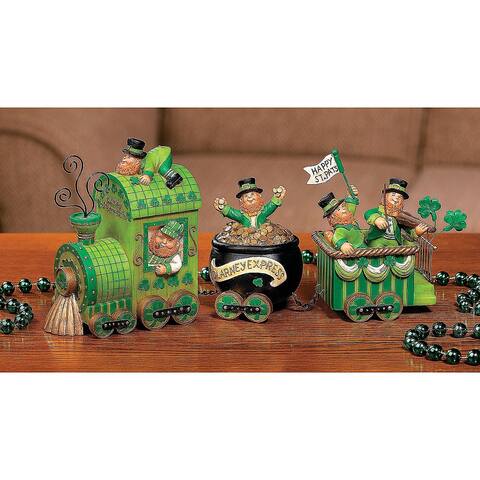 The Leprechaun Express Train, St. Patrick's Day, Home Decor, Lighting, 3 Pieces - 5 3/4" x 12 1/2"