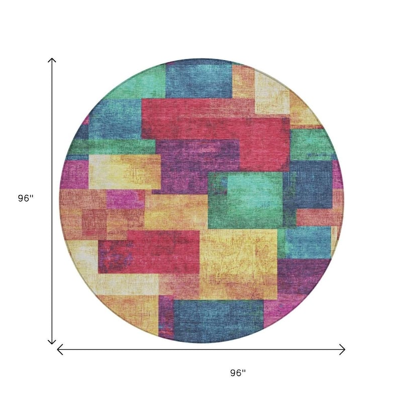 HomeRoots Geometric Traditional Rectangle Outdoor Rug