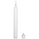 preview thumbnail 7 of 7, LED Flickering Flameless Taper Church-Top Christmas Candles - 9.75" - White - Set of 2
