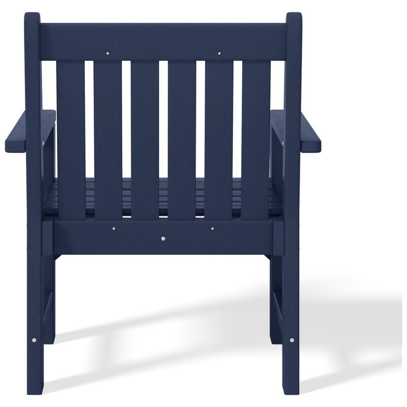 Polytrends Laguna Outdoor Patio 3-Piece Garden Arm Chair Conversation Set With Side Table