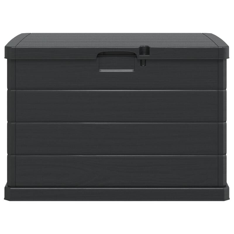 vidaXL Garden Storage Box - Anthracite, 30.5 x 21.5 x 20.9 in, Plastic, 170 L - 30.5 x 21.5 x 20.9 in