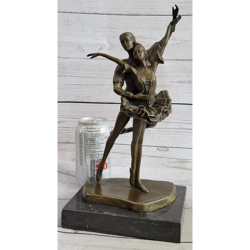 Ballet Dancers Male Female Ballerina Dancing Bronze Statue Sculpture Original Art