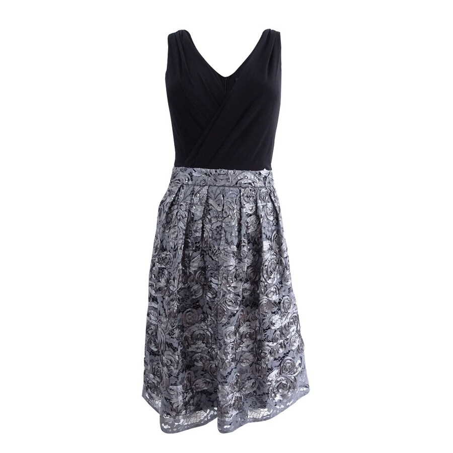 silver flare dress