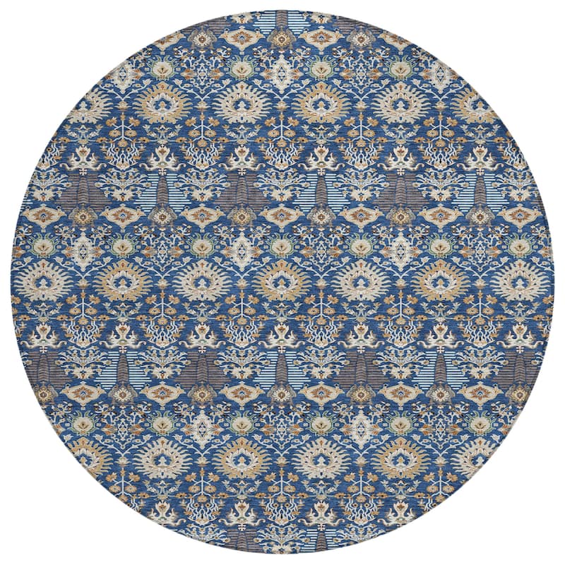 Machine Washable Indoor/ Outdoor Traditional Xander Chantille Rug