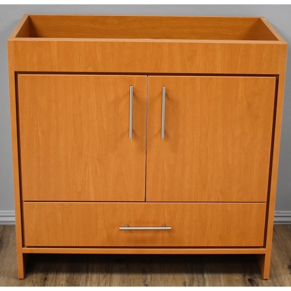 Volpa USA Pacific 36-inch Honey Maple Freestanding Bathroom Cabinet. Opens flyout.