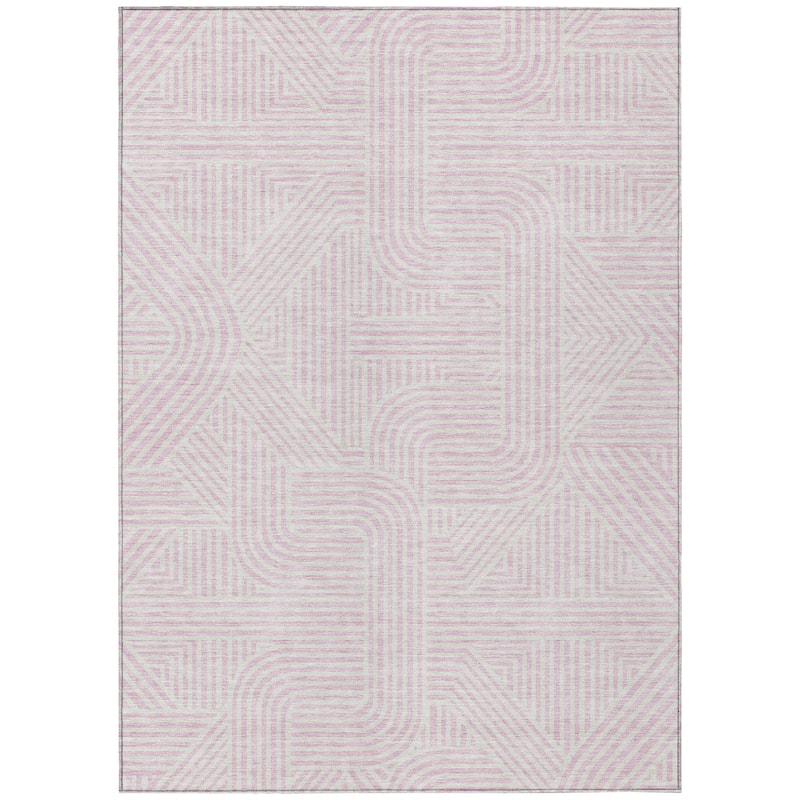 Machine Washable Indoor/ Outdoor Chantille Contemporary Geo Rug
