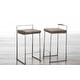preview thumbnail 35 of 67, Silver Orchid Forrest Stainless Steel Stackable Counter Stool (Set of 2)