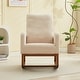 preview thumbnail 27 of 75, Upholstered Rocking Chair Nursery Chair with High Back and Side Pocket