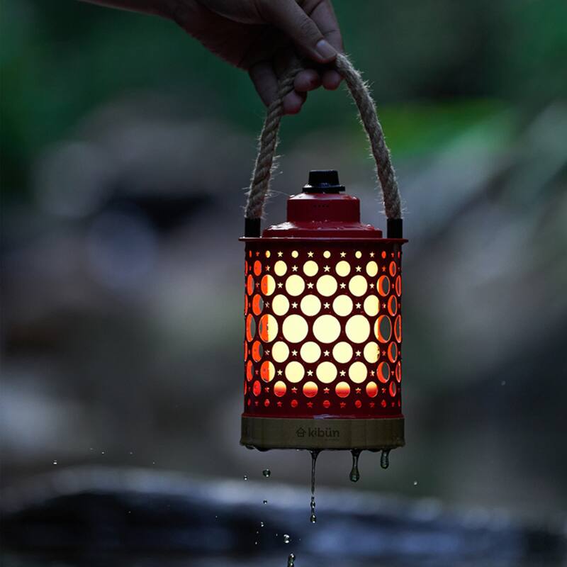 Kibun by Bulbrite Stargaze Cordless LED Outdoor Table Lamp with Dimmer, 3-Level Brightness with Dual Power Source