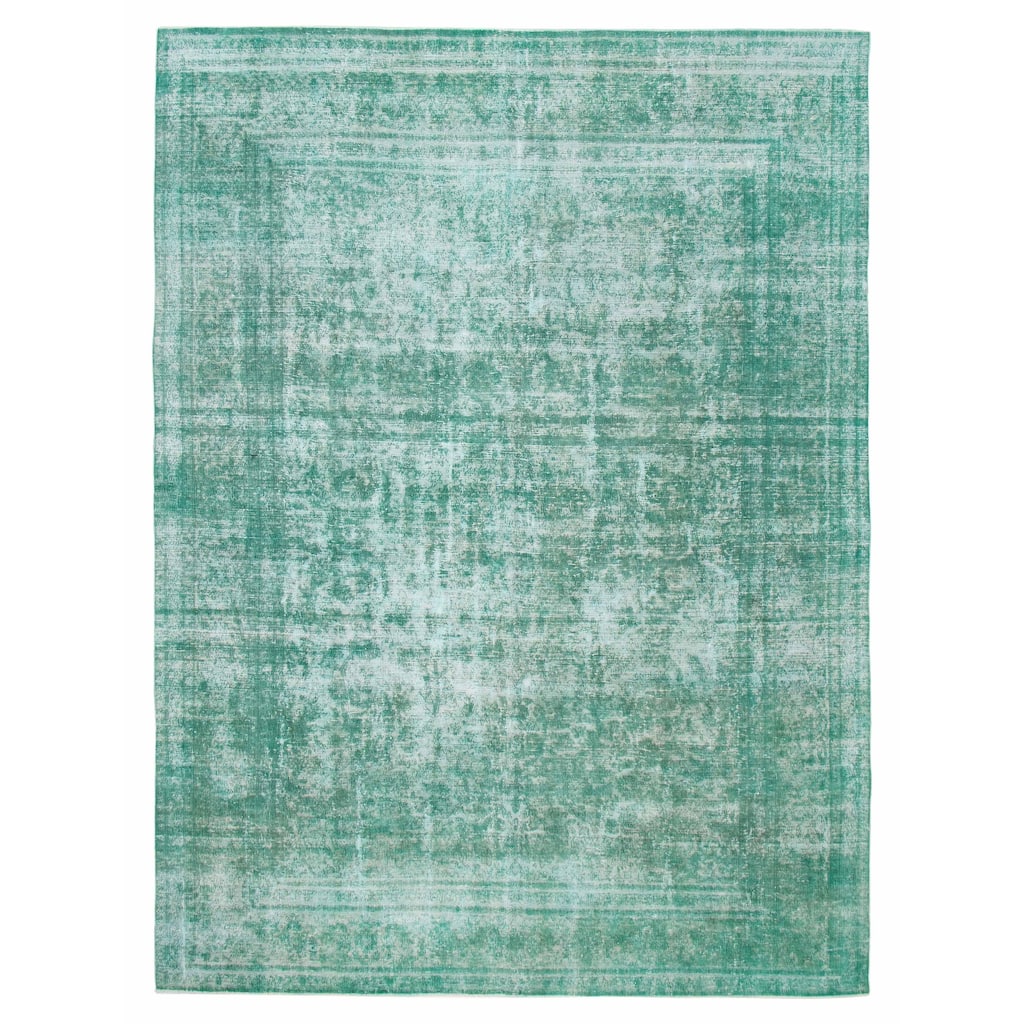 ECARPETGALLERY Hand-knotted Color Transition Green Wool Rug - 9'5 x 12'4